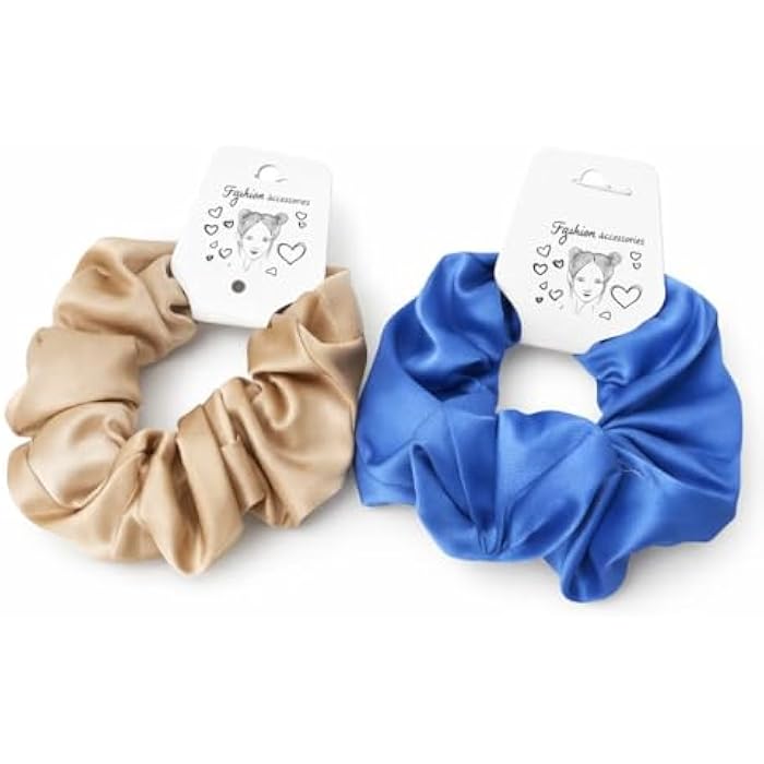 2 Piece Satin Elastic Band Set Luxury Hair Ties Styling Coming Multicolor Fashion Hair Accessories for Women and Girls - Image 2